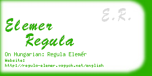 elemer regula business card